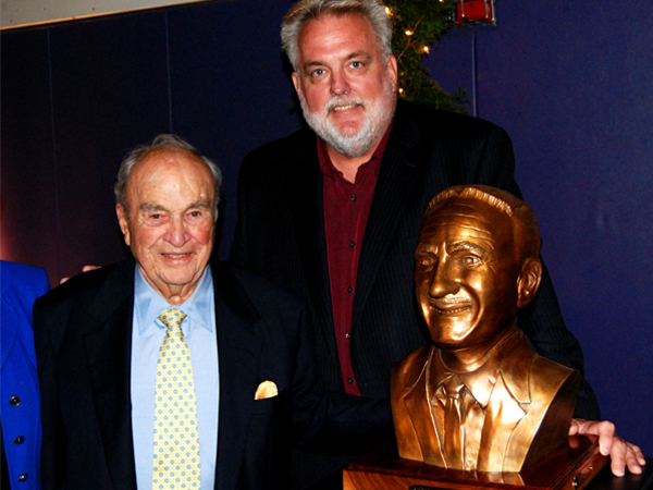 Ed Voelkel with Henry Trione at the unveiling of Charles Chop Demeo's bust